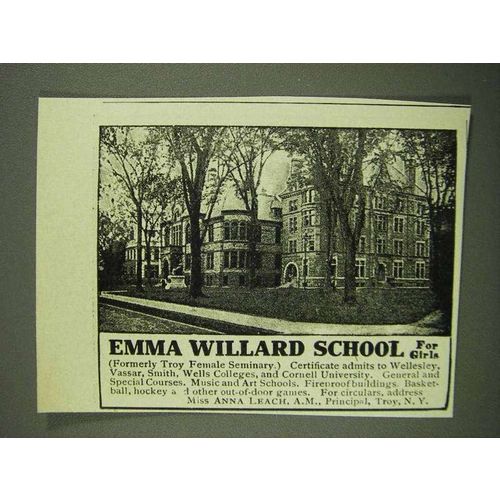 1908 Emma Willard School for Girls Ad