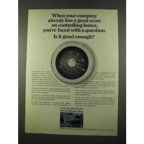 1975 Employees Insurance of Waussau Ad - Good Score