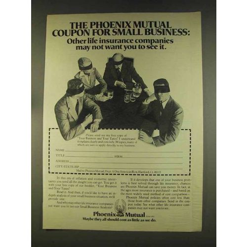 1976 Phoenix Mutual Ad - Coupon for Small Business