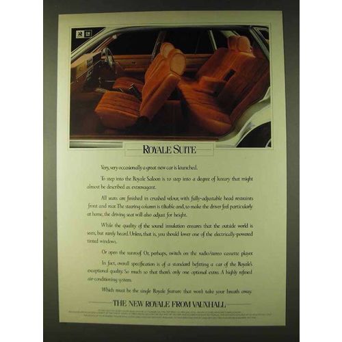 1979 Vauxhall Royale Saloon Ad - Royale Suite