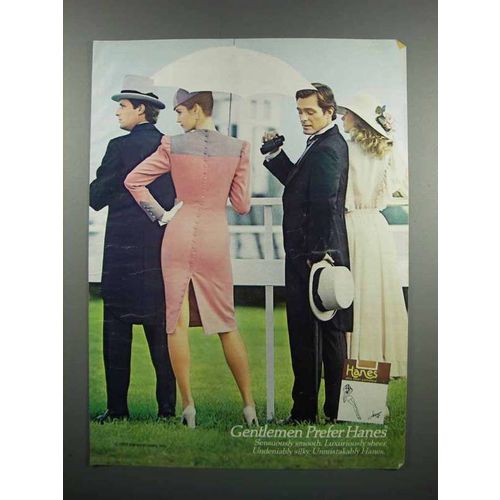 1983 Hanes Pantyhose Ad - Gentlemen Prefer Hanes