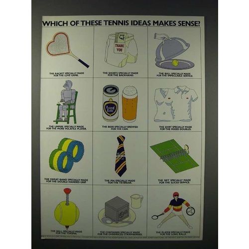1984 Long Life Beer Ad - Which Tennis Ideas Makes Sense