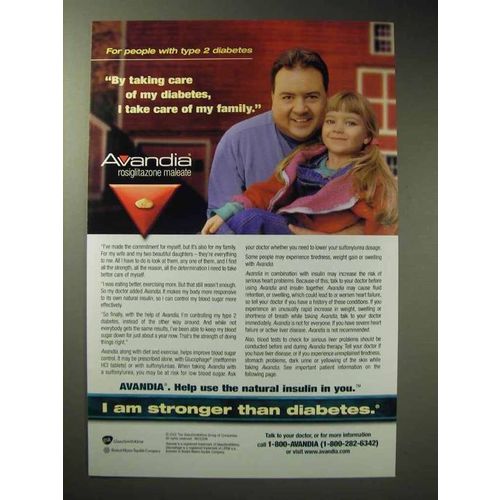 2002 GlaxoSmithKline Avandia Ad - Care of Diabetes