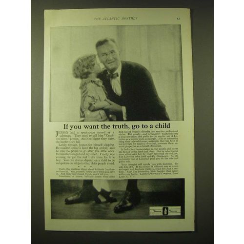 1924 Lambert Pharmacal Company Listerine Ad - If you want the truth