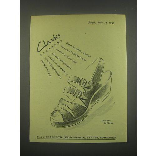 1949 Clarks Clippers Saratoga Sandal Ad