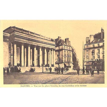 Nantes Place Graslin France Postcard unused VGC