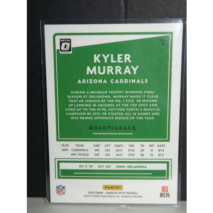 2020 Donruss Optic KYLER MURRAY (Arizona Cardinals) #5