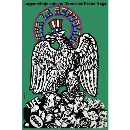 Cuban Movie Poster.LA REPUBLICA.American Eagle.Home room interior design art