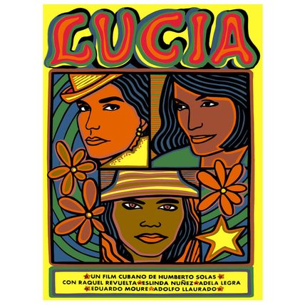 Movie Poster for film LUCIA.Raul Martinez artwork.Home Room wall art decor