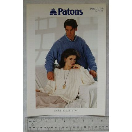 1994 Patons 5175 his & hers textured sweaters, DK