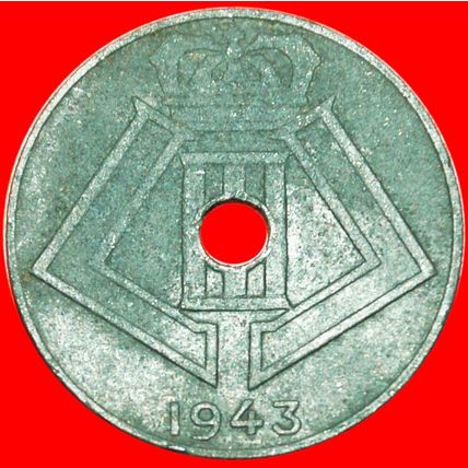 OCCUPATION BY GERMANY ~ FRENCH: BELGIUM★ 10 CENTIMES 1943★LOW START★NO RESERVE