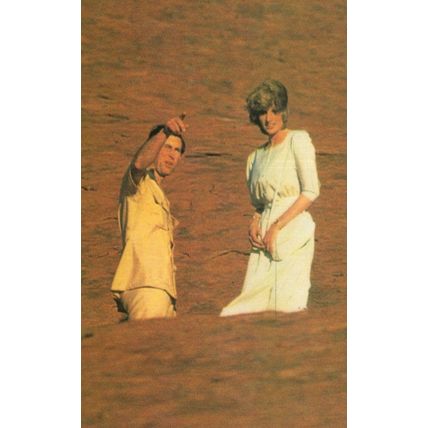 Charles & Diana at Ayers Rock Aborigine Territory Australia Postcard