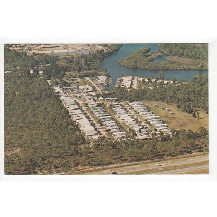 Angler's Paradise Motel & Trailer Park Bonita Springs Postcard Florida USA