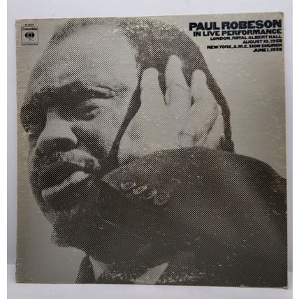 Paul Robeson ‎– In Live Performance 1958 LP Vinyl Record Christian Gospel (P9)