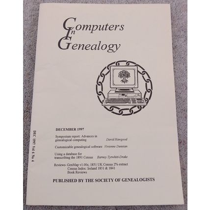 Computers in Genealogy: Dec 1997: Vol. 6 No.4, p145-192