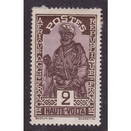 Upper Volta 1928 Hausa Man 2c SG 41 Mint Hung VGC