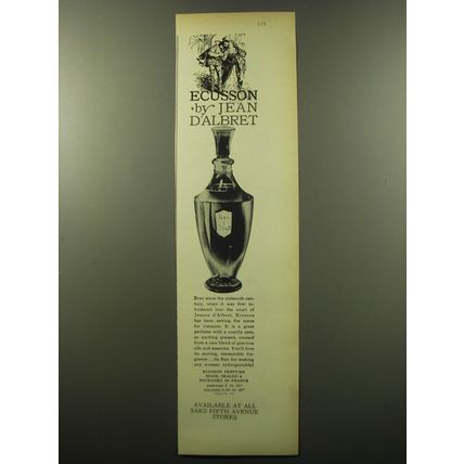 1959 Jean D'Albret Ecusson Perfume Advertisement