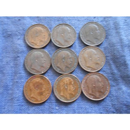 1902 1903 1904 1905 1906 1907 1908 1909 1910 FARTHINGS ( EDWARD .V11. )
