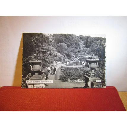 THE ITALIAN GARDENS, SCARBOROUGH, YORKSHIRE used vintage postcard RP 1962 pm =