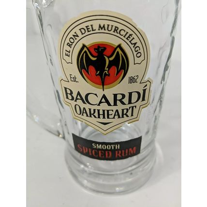 Bacardi Oakheart Smooth Spiced Rum Beer Mug-UNUSED-FAST SHIPPING