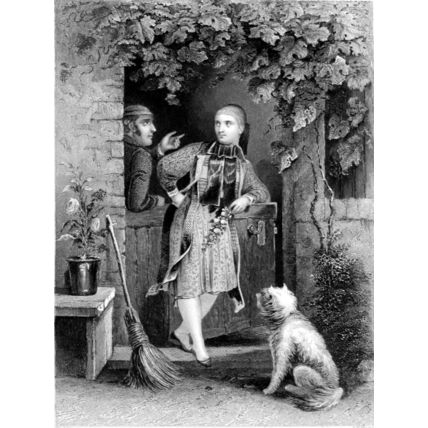 ALTENBURG GIRL 1840s Albert Henry Payne - Hulde VICTORIAN ENGRAVING