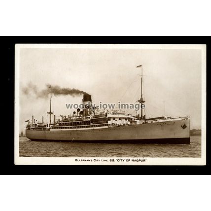 LS2307 - Ellerman City Line Liner - City of Nagpur - postcard