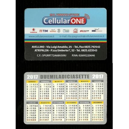 Calendarietto Pubblicitario 2017 - Cellularone