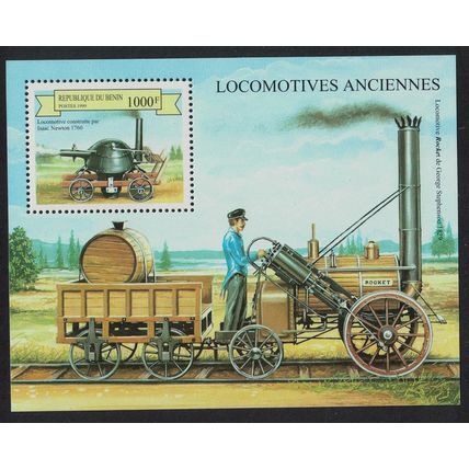Benin Steam-powered Vehicles MS 1999 MNH SG#MS1829