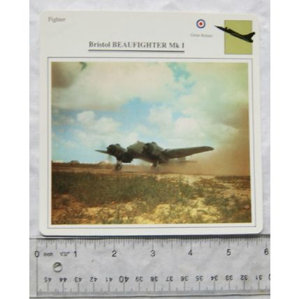 Bristol Beaufighter Mk 1 - GB - Fighter - Collectors Club Card