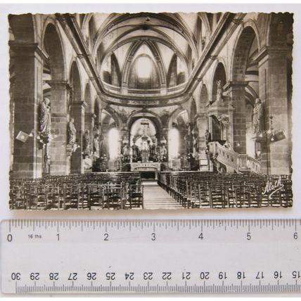 old postcard Saint-Servan-sur-Mer Church Interior