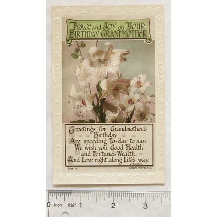 vintage postcard - Your Birthday Grandmother