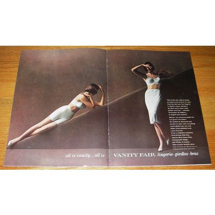1961 Vanity Fair Lingerie Girdles and Bras Ad - All is vanity