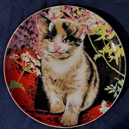 Vintage Jamestown Fine China Decorative CAT PLATE Kitten Porcelain Japan Dish
