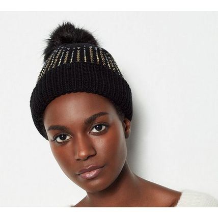 KAREN MILLEN Crystal Ombre Knit Hat BNWT