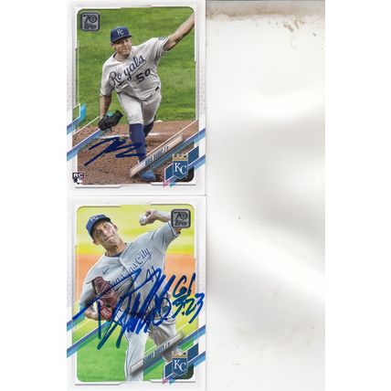 KRIS BUBIC & DANNY DUFFY AUTOGRAPHED 2021 KNSAS CITY ROYALS ALL-STAR PLAYERS