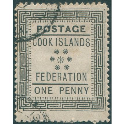 Cook Islands 1892 1d black SG1 used