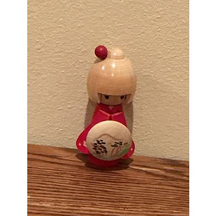 Genuine Vintage 1970’s Hand-Painted Japanese Wooden Traditional Collector Doll