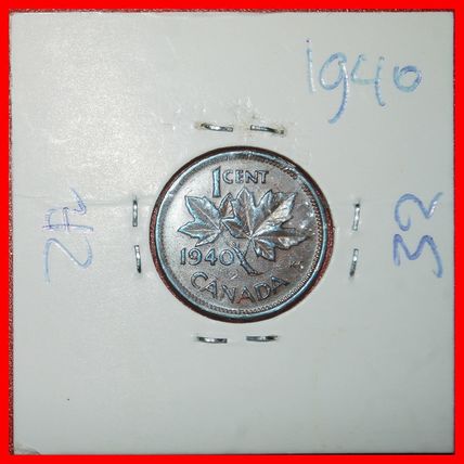 Ⰶ WAR ISSUE (1939-1945): CANADA ★ 1 CENT 1940 WITH INDIA! ★LOW START★NO RESERVE