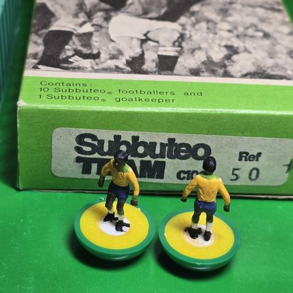 Subbuteo lw team NUMBER 50 BRAZIL COMPLETE SET CORRECT LABEL BOX H/P NEAR MINT