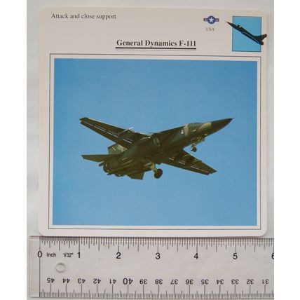 General Dynamics F-111 - USA - Attack & Close Support - Collectors Club Card