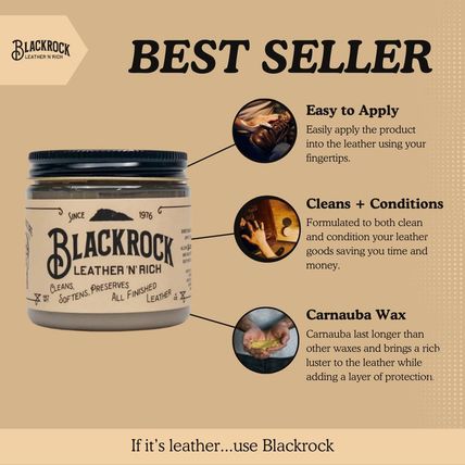 Blackrock LEATHER N RICH - Quality Leather Cleaner and Conditioner, Made in the