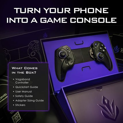 ELO Vagabond Mobile Gaming Controller - Iphone 15/16, Ipad Mini & Android Phone