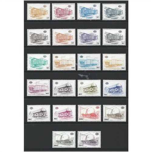 Belgium Epm Mi 357/78: Railway Parcel Stamps: Railway Goods Wagons.