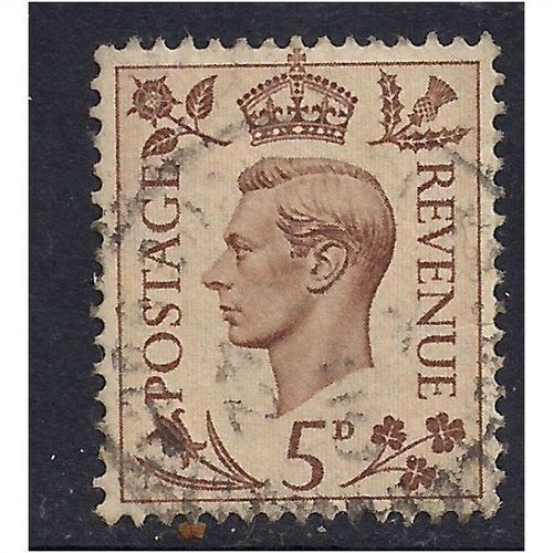 GB 1938 KGV1 5d Brown used stamp SG 469.(E469 )