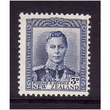 NEW ZEALAND 1941 GEORGE VI 3d BLUE SG609 U/M MINT#3