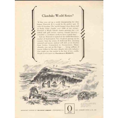 wjar tv 1965 providence ri outlet co clambake world series vintage ad