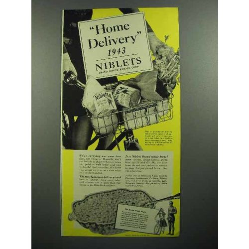 1943 Green Giant Niblets Corn Ad - Home Delivery