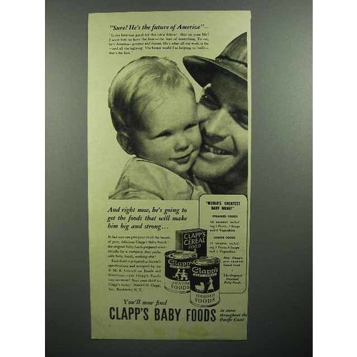 1943 Clapp's Baby Food Ad - The Future of America