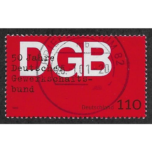GER 1999 110pf '50TH ANN OF TRADE UNIONS' FINE USED (EBID54-618)