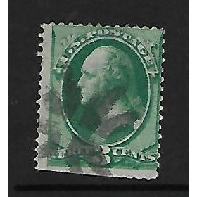 USA 1870 3c GREEN SG 208 FINE USED